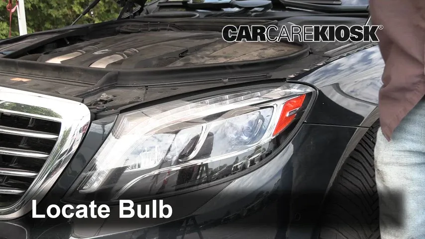 2016 Mercedes-Benz S550 4Matic 4.6L V8 Turbo Éclairage Feux de route (remplacer l'ampoule)